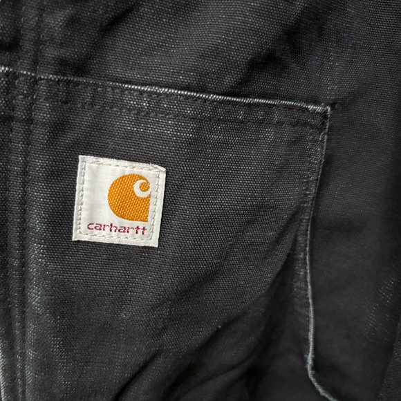 Carhartt Jacket Mens XL J140 Black UFCW Union Quilted Flannel Lined USA Made - Picture 2 of 14